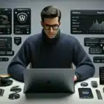 Norwegian admin securing wordpress with 2fa firewall and backups in winter office