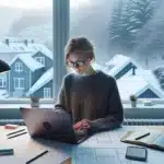 Norwegian developer builds a custom wordpress blog theme in a winter lit studio